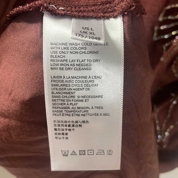 Anthropologie Beaded Rusty Brown A-Line Tank . NEW w/out tags . Never worn . - Picture 6 of 7